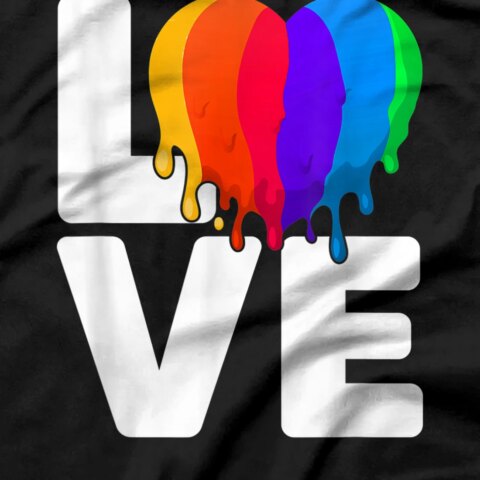 LOVE Rainbow Lesbian Gay Pride Month Transgender LGBT T-Shirt