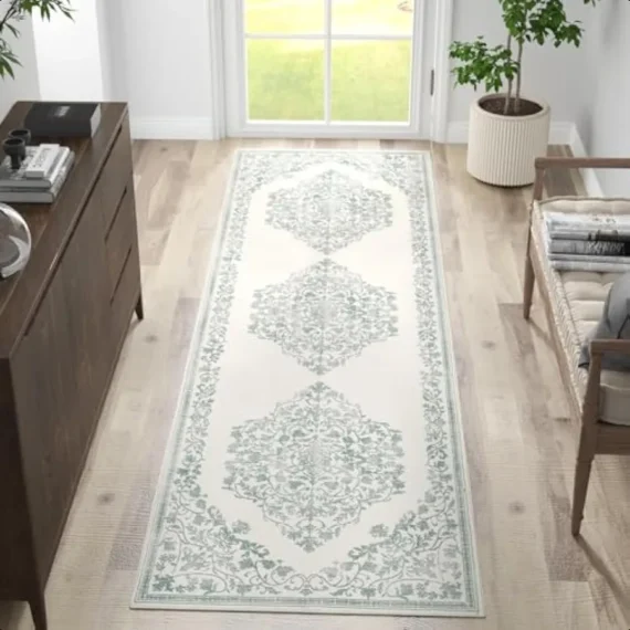 Runner Rug 2x5 Kitchen Washable Rug Vintage Entryway Hallway Runner UltraThin Non Slip Carpet Floral Medallion Boho Floor Carpe
